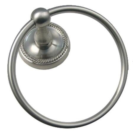 LIVINGQUARTERS Midtowne Satin Nickel Towel Ring LI121648